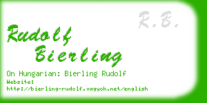 rudolf bierling business card